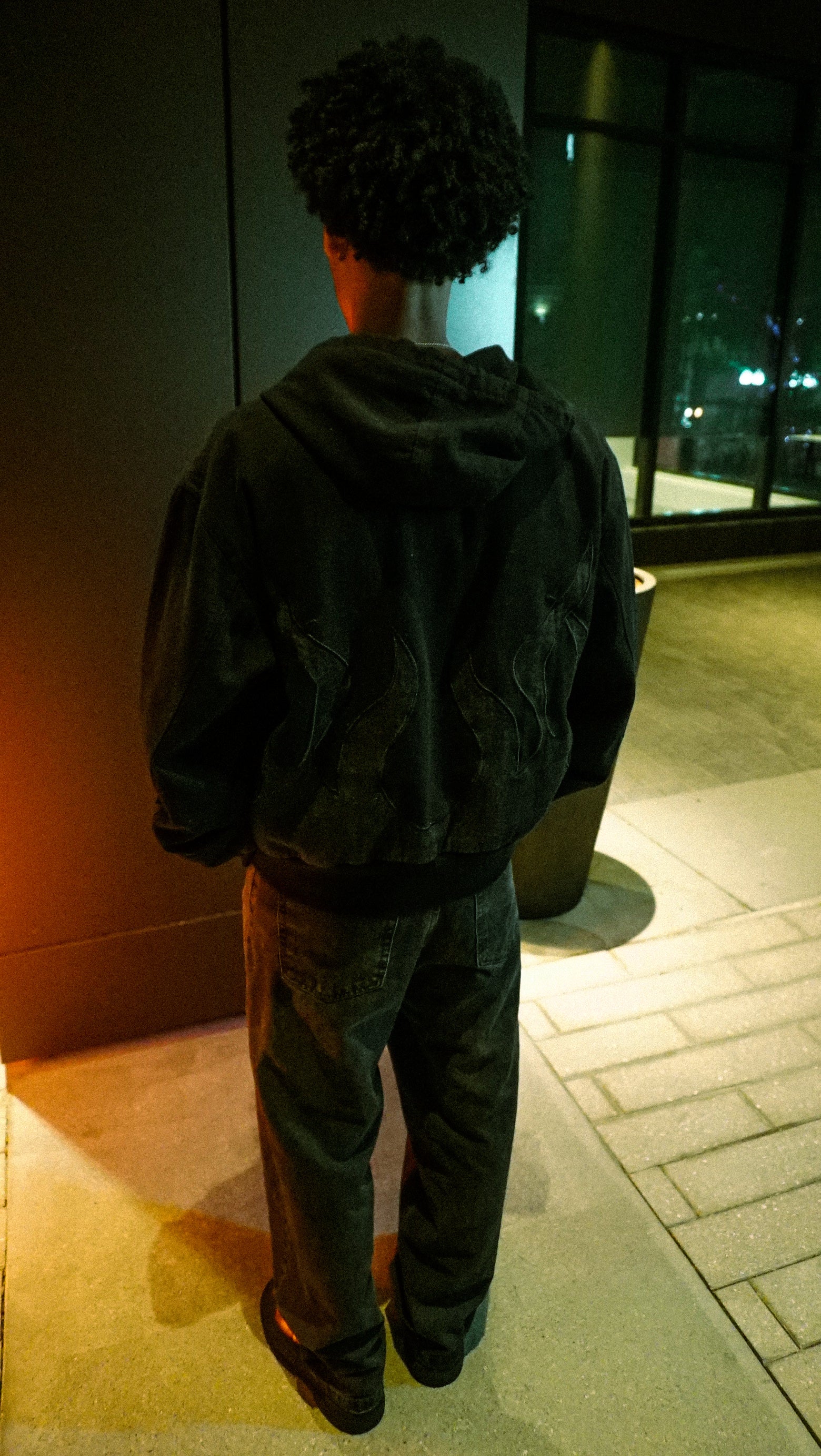 Ash hooded work jacket