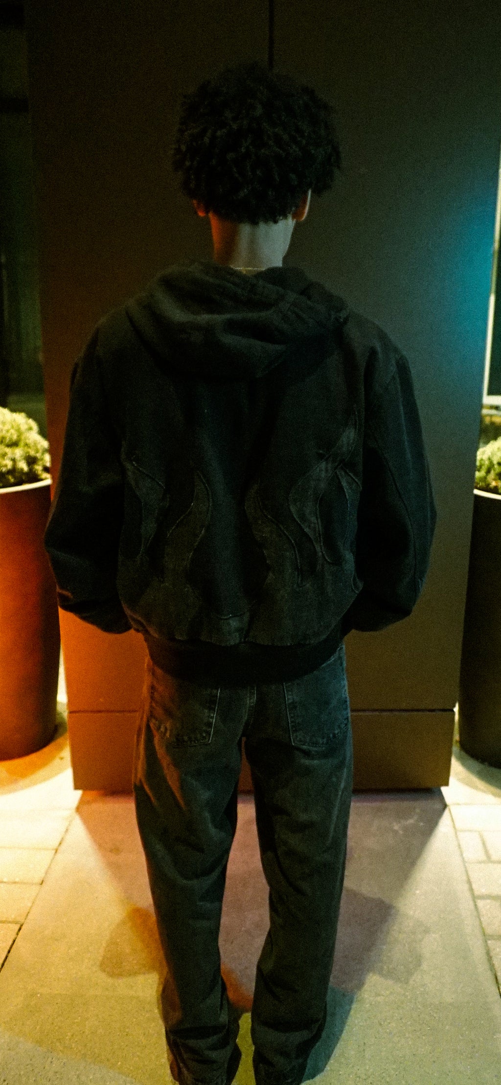 Ash hooded work jacket