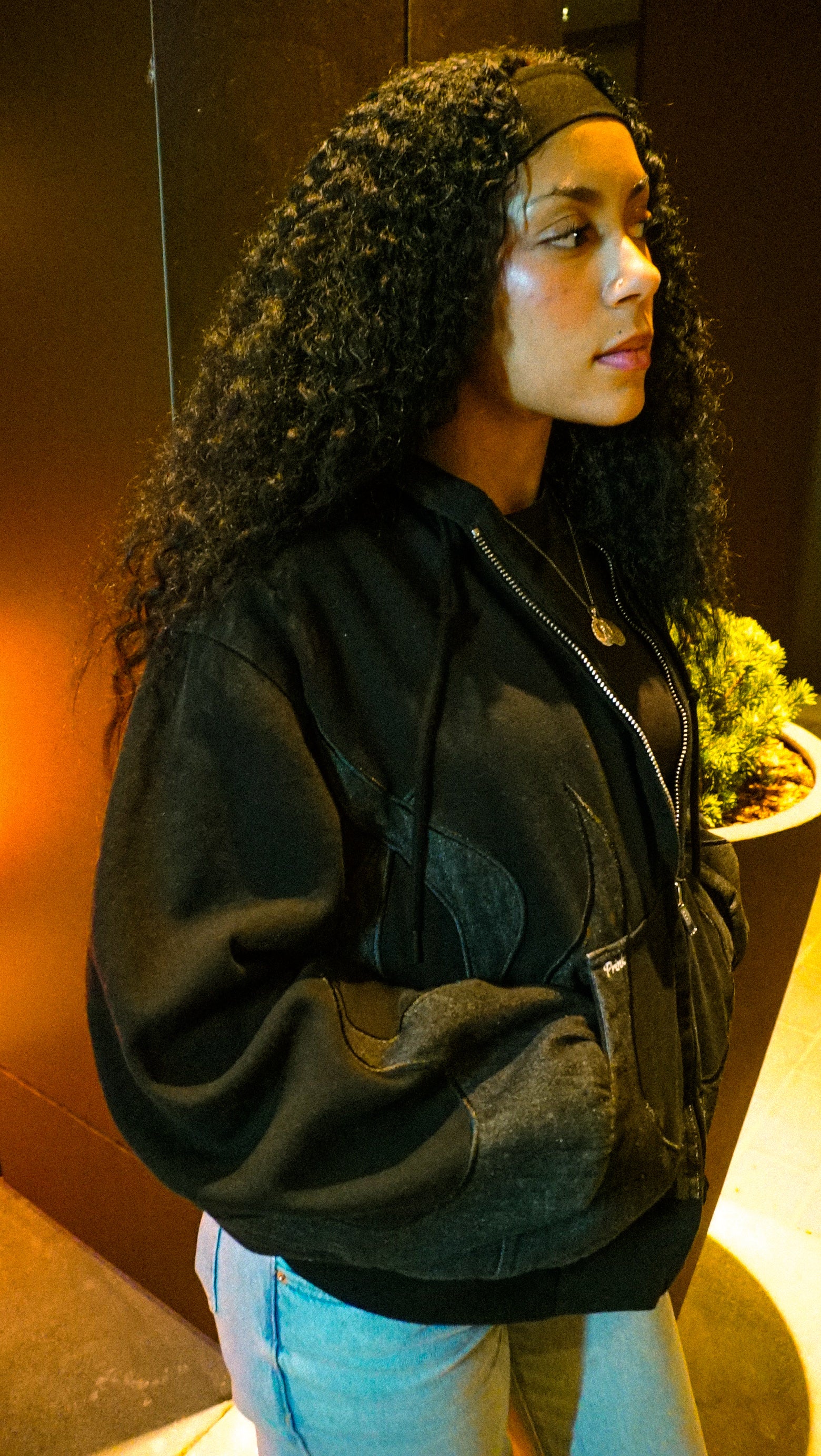 Ash hooded work jacket